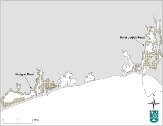 map of sampling ponds