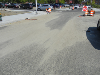 Sediment tracked into roadways